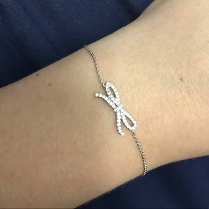 Nadri Pave Floating Bow Bracelet
